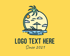 Summer Island Vacation  logo design