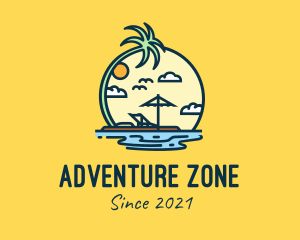 Summer Island Vacation  logo design