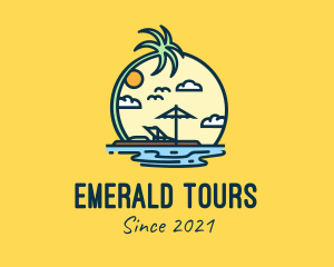 Summer Island Vacation  logo design