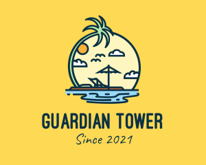 Summer Island Vacation  logo design