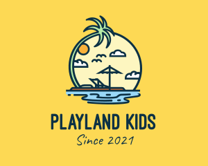 Summer Island Vacation  logo design