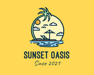 Summer Island Vacation  logo design