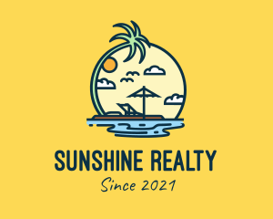 Summer Island Vacation  logo design