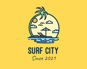 Summer Island Vacation  logo design