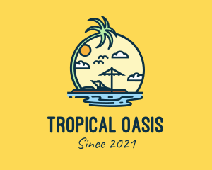 Island - Summer Island Vacation logo design