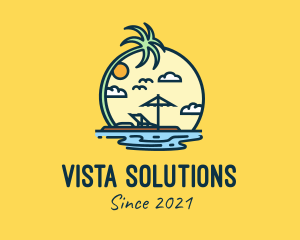 Summer Island Vacation  logo design