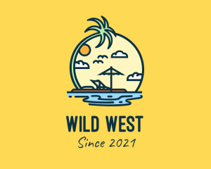 Summer Island Vacation  logo design