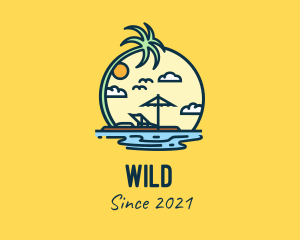 Summer Island Vacation  logo design