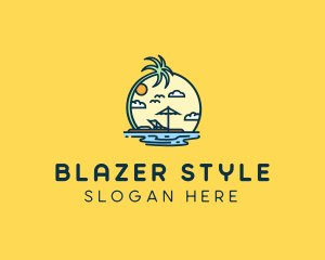 Summer Island Vacation  logo design