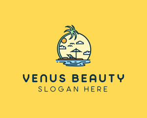 Summer Island Vacation  logo design