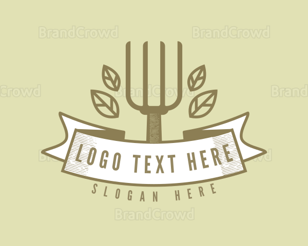 Rustic Gardening Fork Logo