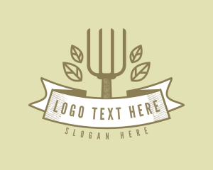 Rustic Gardening Fork Logo