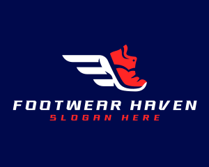 Shoes - Running Shoes Wings logo design