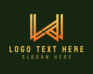 Linear - Building Company Letter W logo design