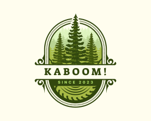 Carpenter - Forest Pine Tree Woodwork logo design