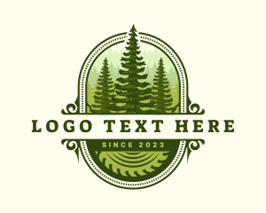 Forest Pine Tree Woodwork Logo