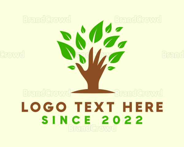 Holistic Wellness Hand Tree Logo