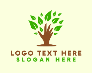 Holistic Wellness Hand Tree Logo