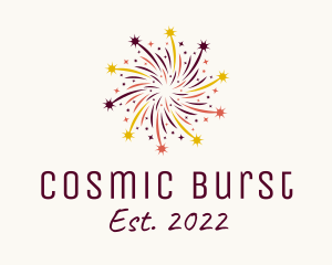 Colorful Starburst Fireworks  logo design