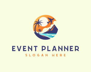 Travel - Travel Sunset Island logo design