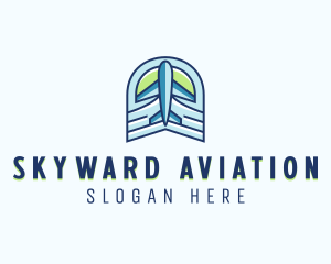 Airplane Pilot Aviation logo design