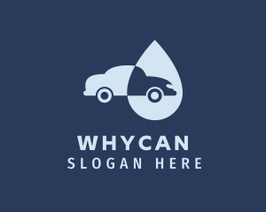 Blue Car Wash Droplet logo design