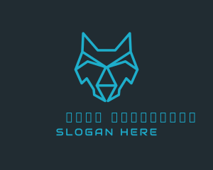 Wild - Digital Head Wolf logo design