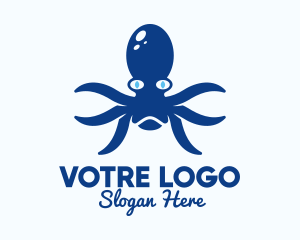 Blue Kraken Creature Logo