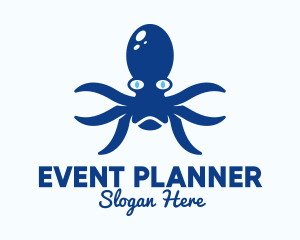 Blue Kraken Creature Logo