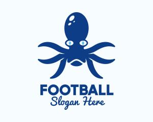 Blue Kraken Creature Logo