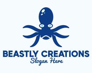 Creature - Blue Kraken Creature logo design