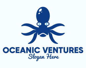 Blue Kraken Creature logo design