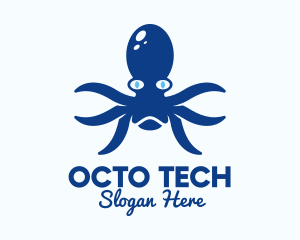 Blue Kraken Creature logo design