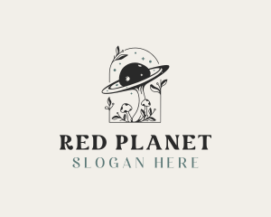 Saturn Mushroom Planet logo design