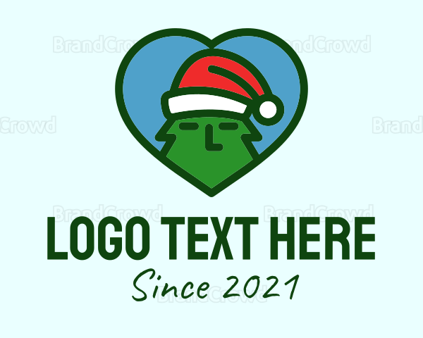 Santa Christmas Tree Logo