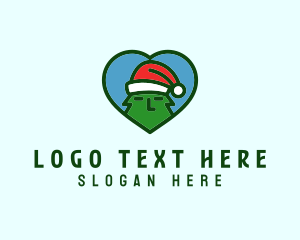 Festive - Santa Christmas Tree logo design