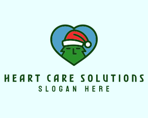 Santa Christmas Tree  logo design