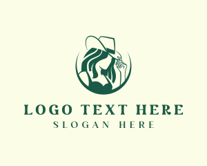 Equestrian - Western Cowgirl Rodeo logo design