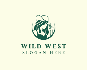 Western Cowgirl Rodeo logo design