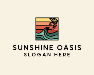 Summer - Summer Sunset Surf Wave logo design