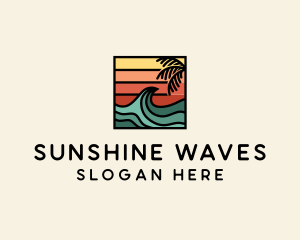 Summer - Summer Sunset Surf Wave logo design