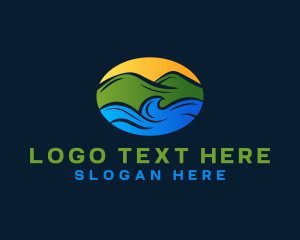 Valley - Mountain Hill Ocean logo design