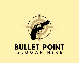 Gun - Shooting Gun Target logo design