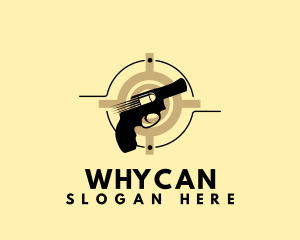 Heavy Weapon - Shooting Gun Target logo design