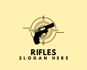 Shooting Gun Target logo design