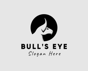 Noble Simple Bull Head logo design