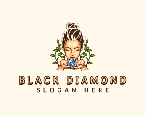 Woman Diamond Accessory logo design