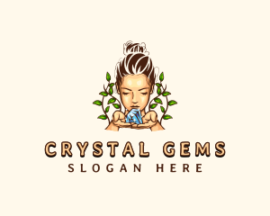 Woman Diamond Accessory logo design