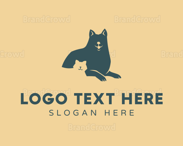 Silhouette Dog Cat Logo