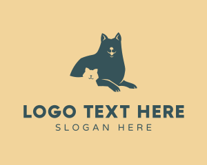 Cute Dog - Silhouette Dog Cat logo design